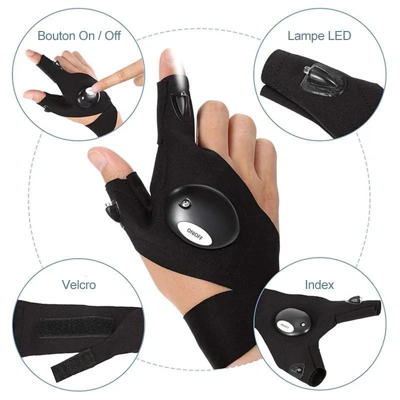 Gants avec Lumières LED Étanches - 49% de réduction le dernier jour 👍